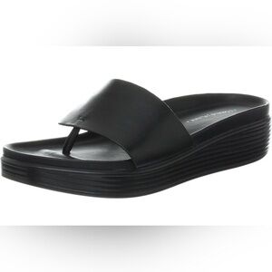 Donald Pliner Vachetta Leather Platform Sandals – Black – Size 8.5